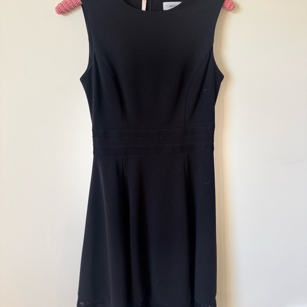 Calvin Klein Black Sleeveless Fit-and-Flare Dress